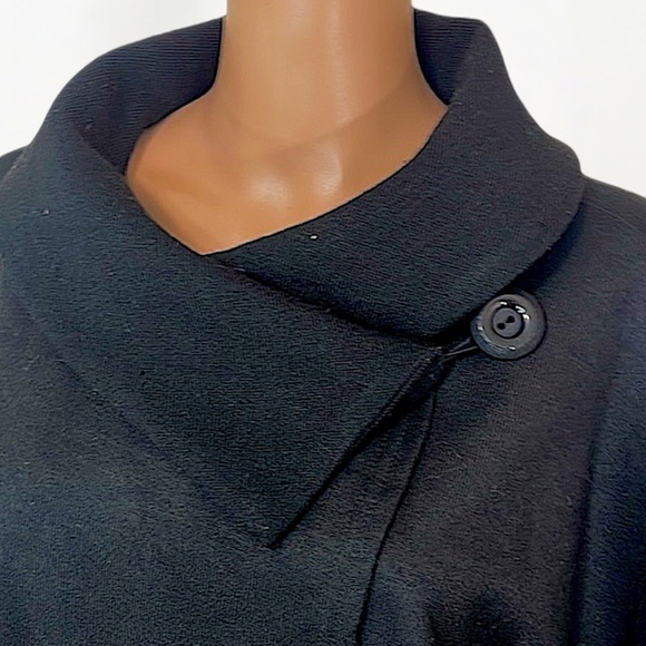 Michael Tyler Black & Grey Sweater Poncho - Picture 3 of 16